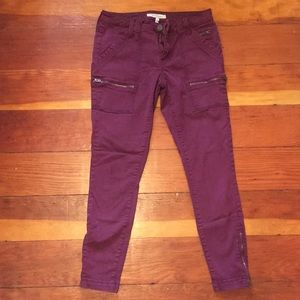 Joie Park Skinny maroon fitted jeans size 27